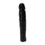 Czarne dildo żylaste analne wodoodporne 16,5 cm - 5