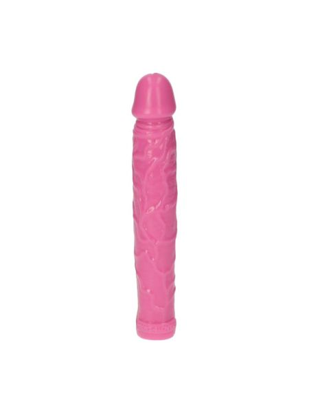 Dildo żylaste różowe wodoodporne gumowe 16,5 cm - 2