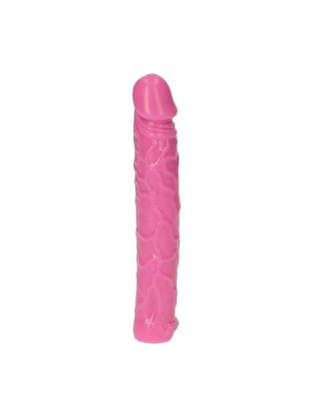 Dildo żylaste różowe wodoodporne gumowe 16,5 cm - 5