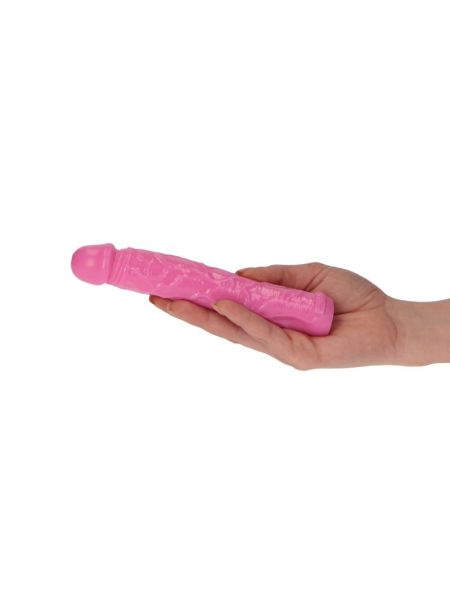 Dildo żylaste różowe wodoodporne gumowe 16,5 cm - 6