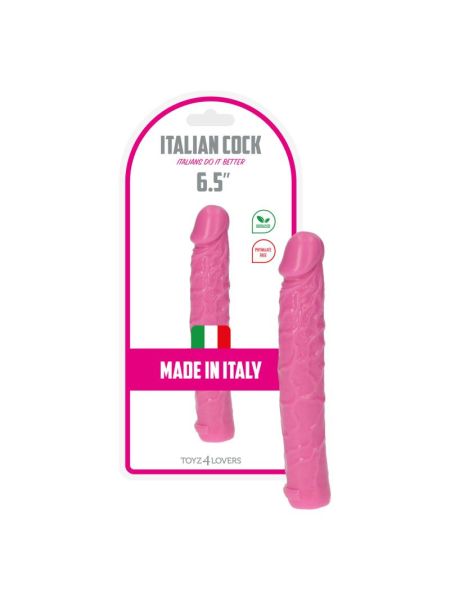 Dildo żylaste różowe wodoodporne gumowe 16,5 cm - 8