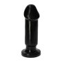 Małe czarne gumowe dildo gładkie z przyssawką 13cm - 2