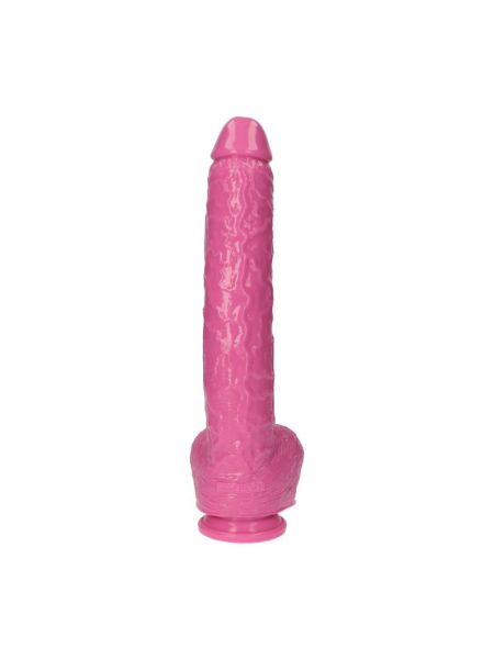 Wielki różowy penis ogromne dildo z jądrami 30 cm - 5