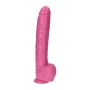 Wielki różowy penis ogromne dildo z jądrami 30 cm - 3