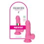 Różowe żylaste dildo gumowe z przyssawką 10,5 cm - 7