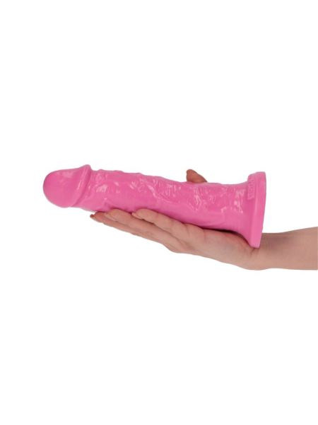 Różowy realistyczny penis przyssawka żylasty 20 cm - 5