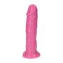 Różowy realistyczny penis przyssawka żylasty 20 cm - 3