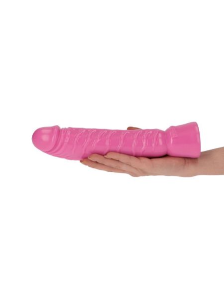 Realistyczny różowy penis w spiralne żyły 10,5cm - 5