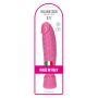 Realistyczny różowy penis w spiralne żyły 10,5cm - 7