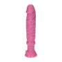 Różowy realistyczny penis w spiralne żyły 10,5cm - 3