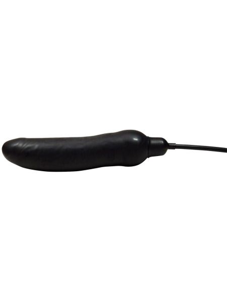 Nadmuchiwane czarne dildo penis z lateksu 25 cm - 6