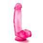 Różowe dildo grube z żyłkami mocną przyssawka 18cm - 4