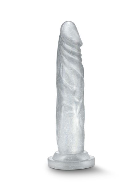 Przezroczyste miękkie dildo mocna przyssawka 17 cm - 2