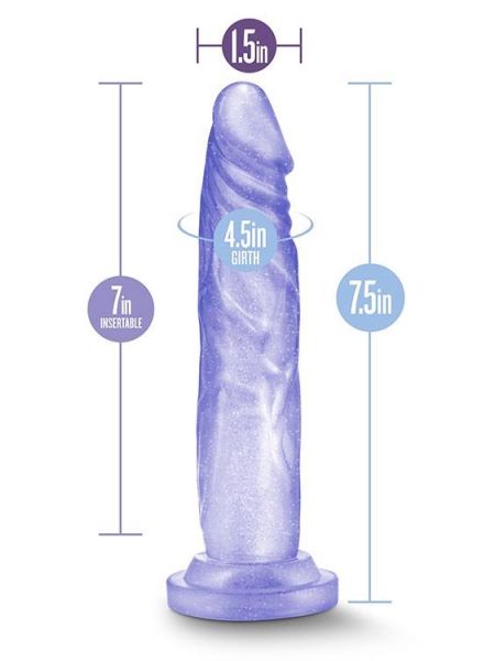 Przezroczyste miękkie dildo mocna przyssawka 17 cm - 4