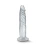 Przezroczyste miękkie dildo mocna przyssawka 17 cm - 3