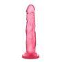 Różowe miękkie dildo z mocną przyssawką 17 cm - 4