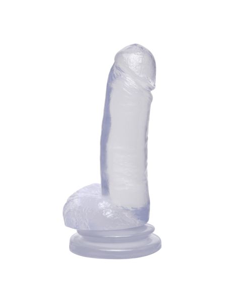 Przezroczyste duże dildo penis z przyssawką 20 cm - 2