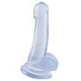 Przezroczyste duże dildo penis z przyssawką 20 cm - 2