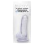 Przezroczyste duże dildo penis z przyssawką 20 cm - 5