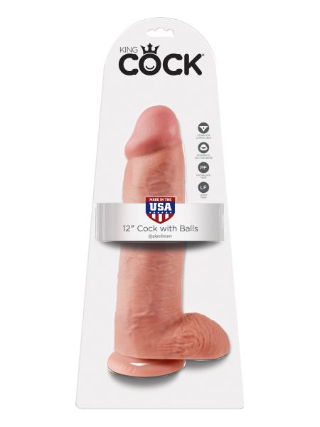 Realistyczny gruby penis z przyssawką dildo 30,5cm - 2