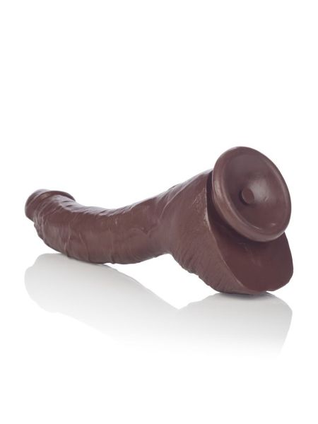 Duży zagięty murzyński penis dildo 22cm przyssawka - 10