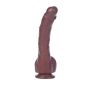 Duży zagięty murzyński penis dildo 22cm przyssawka - 6