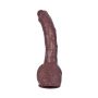 Duży zagięty murzyński penis dildo 22cm przyssawka - 8