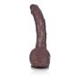 Duży zagięty murzyński penis dildo 22cm przyssawka - 14