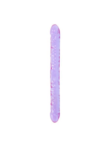 Podwójne fioletowe żelowe dildo miękkie 46 cm