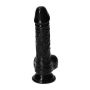 Żylaste czarne realistyczne dildo przyssawka 16 cm - 3