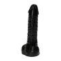 Żylaste czarne realistyczne dildo przyssawka 16 cm - 4