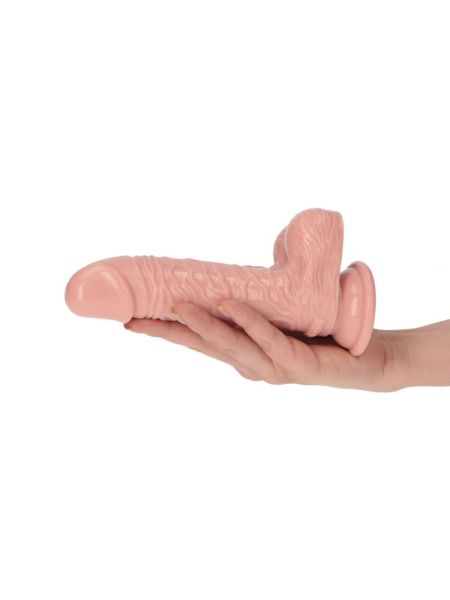 Realistyczne cieliste żylaste dildo z przyssawką - 4