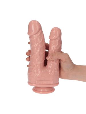 Podwójne cieliste dildo żylaste realistyczne - image 2