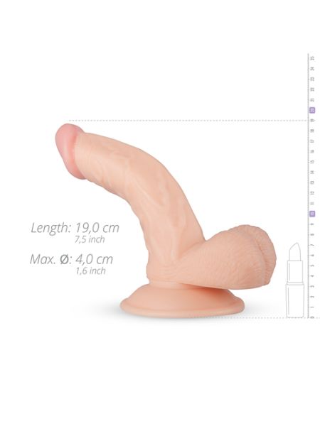 Dildo zagięte realistyczne silikonowe z przyssawką - 4