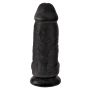 Grube czarne żylaste dildo z przyssawką 23 cm - 8