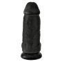 Grube czarne żylaste dildo z przyssawką 23 cm - 9