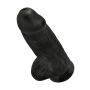 Grube czarne żylaste dildo z przyssawką 23 cm - 11