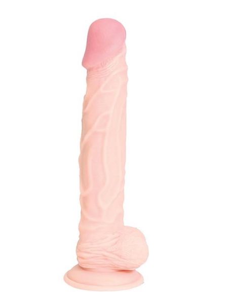 Realistyczny żylasty miękki penis dildo 24 cm - 3