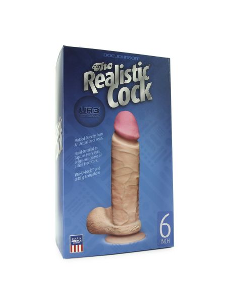 Realistyczny penis widoczne żyły przyssawka 15 cm - 9
