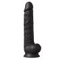 czarne sex dildo z przyssawką miękkie silikonowe - 2