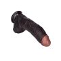 Zagięty sztuczny penis z przyssawką żylasty19 cm - 9