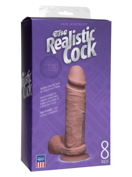Gruby żylasty realistyczny penis z przyssawką 21cm - 4