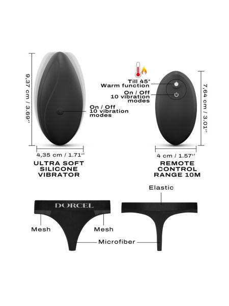 Masażer łechtaczki do majtek Dorcel Discreet Vibe XL - 5