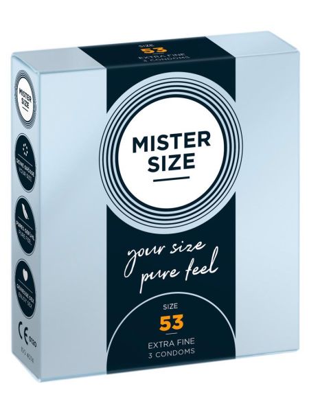 Prezerwatywy dopasowane Mister Size 53 mm 3 szt