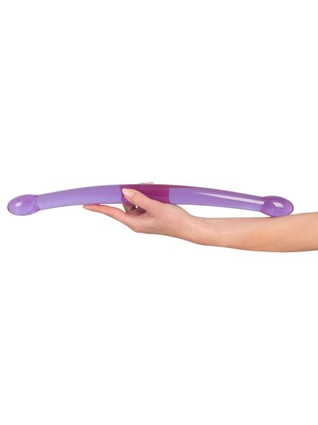 Silikonowe długie podwójne giętkie dildo 44 cm - 7