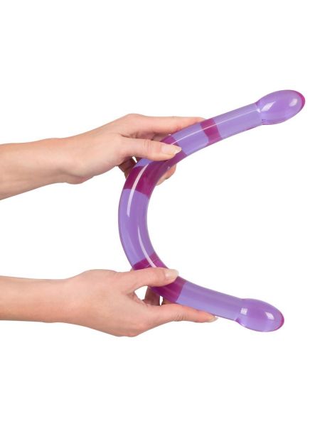 Silikonowe długie podwójne giętkie dildo 44 cm - 14