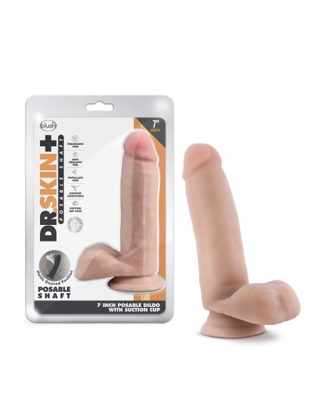 Duży miękki realistyczny penis z przyssawką 17 cm - 15