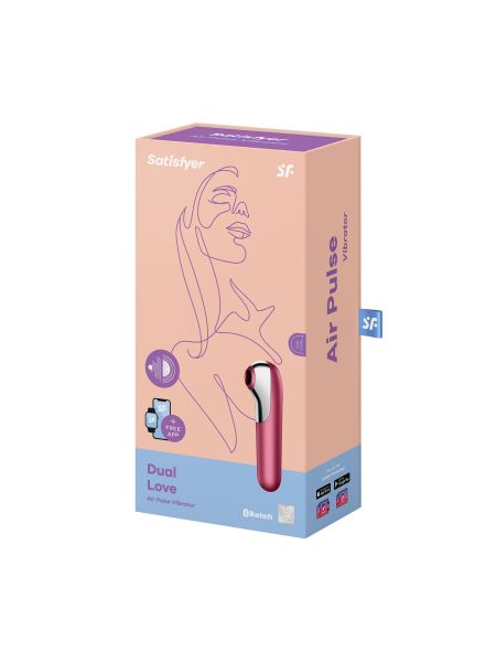 Bezdotykowy masażer łechtaczki z aplikacją satisfyer dual love - 5