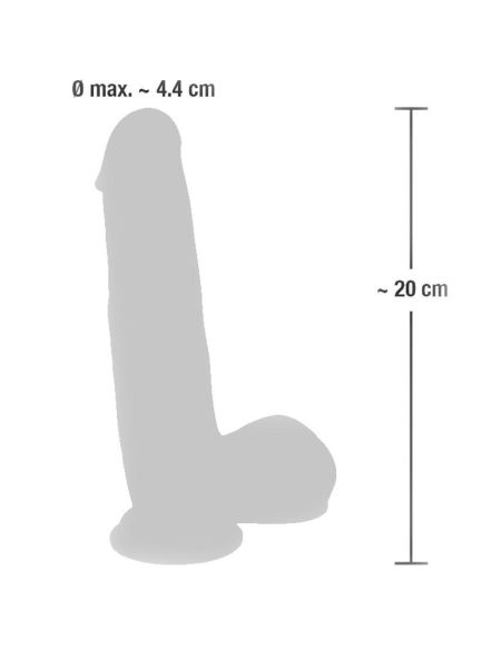 Duże grube dildo jak żywy penis na przyssawce 20cm - 15