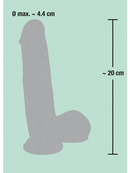 Duże grube dildo jak żywy penis na przyssawce 20cm - 13